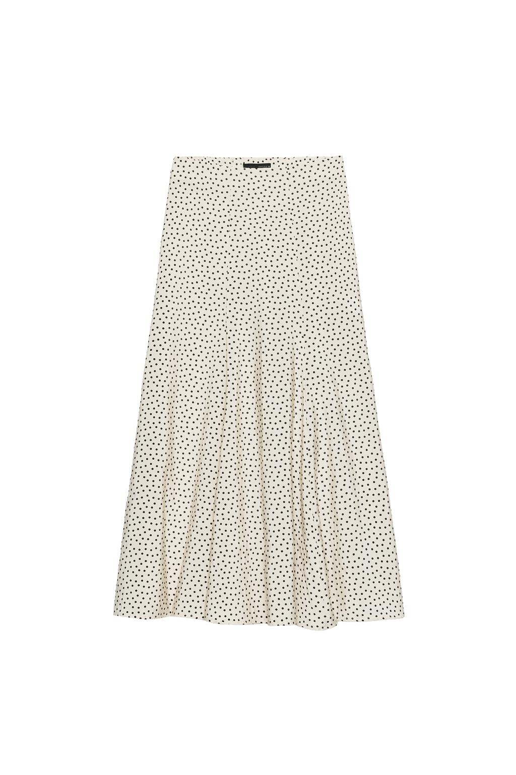 Falda Midi Fluida Lunares